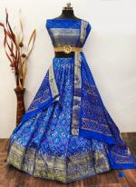 Dola Silk Sky Blue Festival Wear Zari Work Lehenga Choli